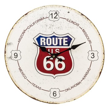 Zegar Retro ścienny Route 66