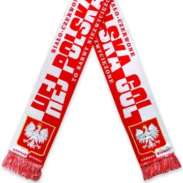 ШАРФ-ВЕЕР, односторонний ПОЛЬША, красно-белый HD