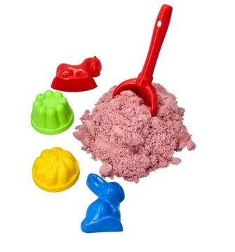 Piasek kinetyczny polski 2 kg pudrowy + foremki
