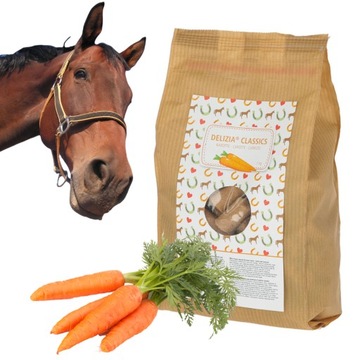 Smakołyki dla konia Delizia Classic, marchew, 1 kg