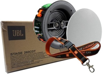 GŁOŚNIK SUFITOWY INSTALACYJNY - JBL STAGE 260CDT + MASKOWNICE BIAŁE /STEREO
