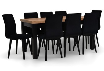 Komplet Stół 80x80/180 rozkładany 8 krzeseł KOLORY