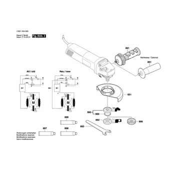 Корпус двигателя шлифовальной машины BOSCH GWS14-125CIE 000