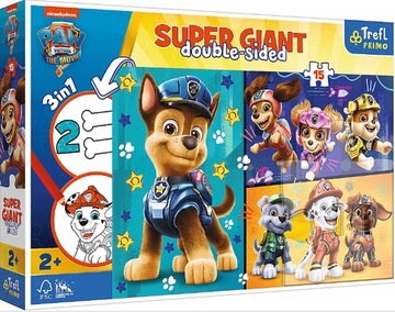 PUZZLE 15 GIANT WESOŁE PIESKI PAW PATROL TREFL