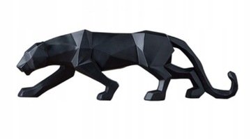 figurka geometryczna pantera nowoczesna - Black