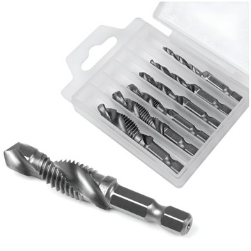 ZESTAW WIERTŁA GWINTUJĄCE GWINTOWNIK WIERTŁO 6szt.