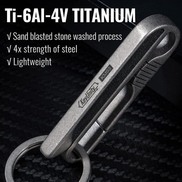 Титановый зажим для ремня KM03, брелок для ключей