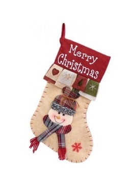 НОСКИ РОЖДЕСТВЕНСКИЕ ДЛЯ ПОДАРКОВ УКРАШЕНИЕ КАМИНА УПАКОВКА 3 шт.