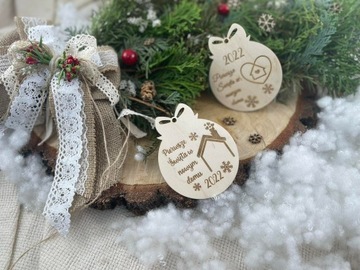 DREWNIANA BOMBKA PIERWSZE ŚWIĘTA W NOWYM DOMU