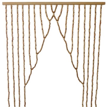 ZASŁONKA Z KORALI DREWNIANYCH PARAWAN DRZWI 100 CM
