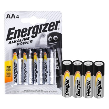 4x ОРИГИНАЛЬНЫЕ AA R6 АЛКАЛИНОВЫЕ БАТАРЕИ Energizer