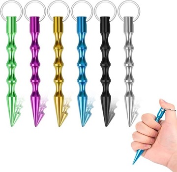 Kubotan do Samoobrony Kolec Brelok Zawieszka 15cm Zestaw 6 szt Mix Kolorów