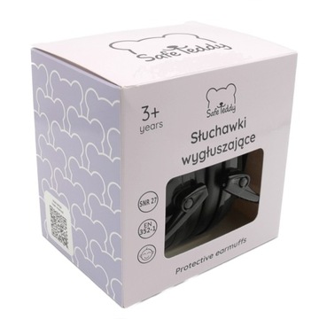 Наушники защитные с шумоподавлением детские, 3 года, черные SafeTeddy