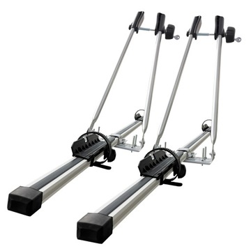 Bagażnik rowerowy dachowy 2szt zamykany na klucz aluminiowy uchwyt na rower