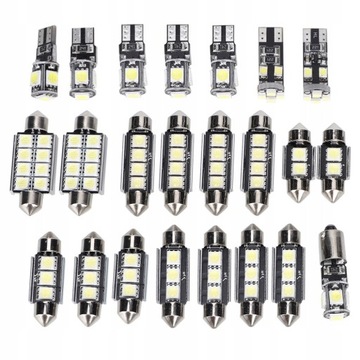 23 ШТ. АВТОМОБИЛЬНЫЕ ЛАМПОЧКИ СВЕТОДИОДНЫЕ 12 В 6500 К 194/T10/W5W/31MM/C5W