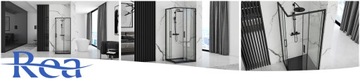 Душевая кабина PUNTO BLACK Черный 90x90 - REA