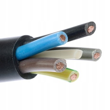 Kabel instalacyjny linka giętki OWY 5x4 czarny 20m