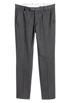 H&M Spodnie garniturowe Slim nogawki kantem klasyczne wizytowe męskie 48 S