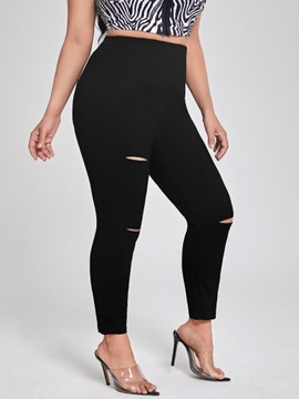 SHEIN Czarne legginsy z dziurami XXL