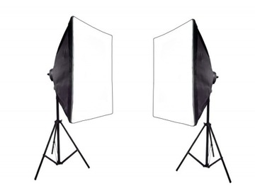 Lampa SOFTBOX światła ciągłego 50x70cm 8x85W 230cm