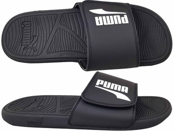 PUMA COOL CAT 2.0 SHOWER 390961 01 MĘSKIE KLAPKI BASENOWE PLAŻA CZARNE RZEP