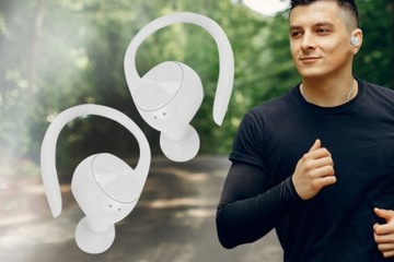 SPORTOWE WODOODPORNE BEZPRZEWODOWE SŁUCHAWKI ETUI ŁADUJĄCE DO BIEGANIA