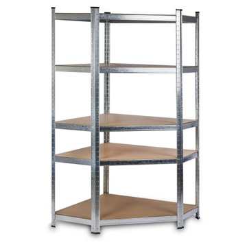 REGAŁ METALOWY MAGAZYNOWY NAROŻNY 180X90X40 875KG WYTRZYMAŁY I FUNKCJONALNY