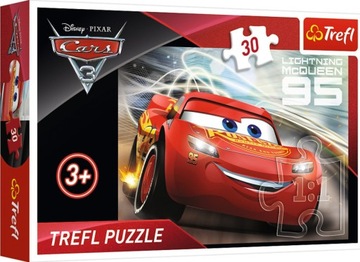 PUZZLE 30 EL CARS 3 AUTA ZYGZAK MCQUEEN TREFL