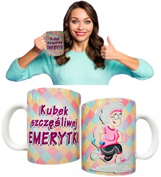 KUBEK dla emerytki NA EMERYTURĘ dla emeryta
