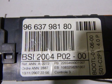 BSI SKŘÍŇKA MODUL PEUGEOT 308 9663798180