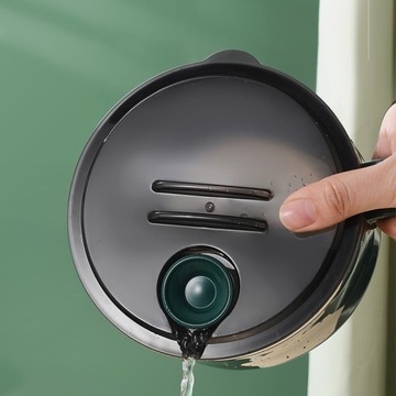 Uchwyt miski na makaron błyskawiczny z dużą uszczelką, jasnoniebieski