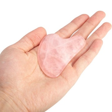 МАССАЖНАЯ ПЛИТА ДЛЯ ЛИЦА ГУА ША ГУА ША РОЗОВЫЙ КВАРЦ