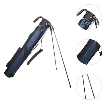 Профессиональная сумка для гольфа с ручкой. Водонепроницаемая сумка для транспортировки синего цвета.