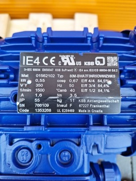 Центробежный водяной насос KSB для масляно-гликолевого орошения, тип KSB-ETANORM ETN 050-032