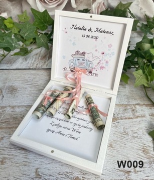 Свадебный сувенир, копилка, белая графика