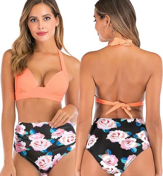 STRÓJ KĄPIELOWY DWUCZĘSCIOWY BIKINI WIĄZANIE / M