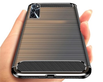 ETUI do OPPO A16 / A54s PANCERNE KARBON +Szkło
