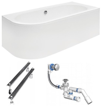 Besco Avita wanna prawa 160x75 + OBUDOWA + SYFON