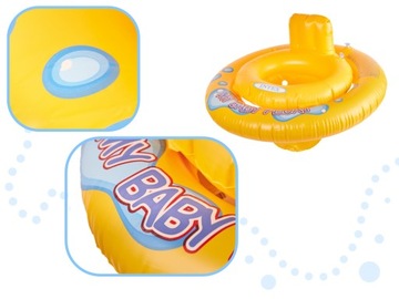 Круг для плавания детский, круг-понтон для детей 15 кг, 6-18 мес.