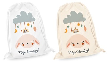 СУМКА ДЛЯ ДЕТСКОГО САДА, ДЕТСКОЙ С ЗАЙЧИКОМ, МОДНОЕ ИМЯ РЕБЕНКА, КРАСИВЫЕ УЗОРЫ