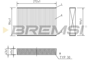 BREMSI FC2588C FILTR VENTILACE PROSTORU SPOLUJEZDCE