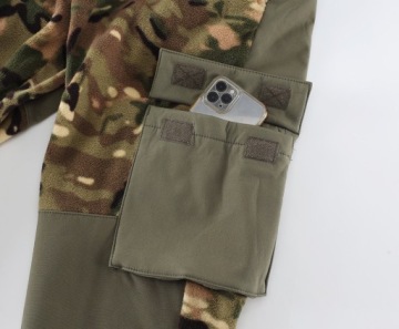 Тактический охотничий костюм осень-зима из флиса камуфляж CP - XL