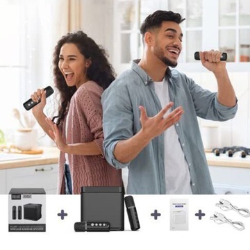 przenośny głośnik 5.0 z 2 mikrofonami bezprzewodowymi głośnik Bluetooth