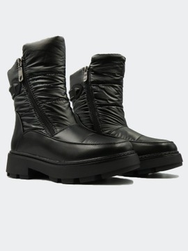 Женские утепленные зимние ботинки Зимние ботинки черные 36