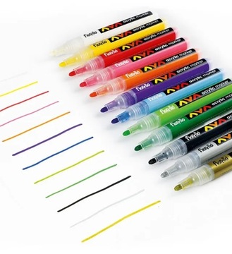 Акриловый маркер MARKERS акриловые маркеры 12 цветов