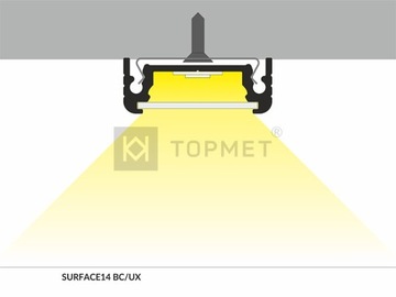 Profil aluminiowy LED Surface 14 EF/TY Anodowane