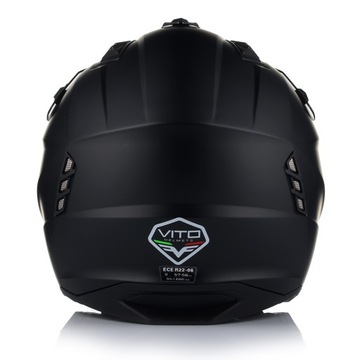 МОТОЦИКЛЬНЫЙ ШЛЕМ 4в1 VITO PREDATOR МАТОВЫЙ СЪЕМНЫЙ ВИЗОР + 2x СТЕКЛА