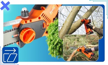 АККУМУЛЯТОРНАЯ ЭЛЕКТРИЧЕСКАЯ ПИЛА МИНИ 8 ДЮЙМОВ + ДВА 2Х АККУМУЛЯТОРА 2,0 Ач ДЛЯ ДЕРЕВА