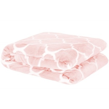ОДЕЯЛО PLED МЯГКАЯ КРОВАТЬ РОЗОВОЕ САРКАНОВСКИЙ УЗОР 200х220 см ТЕПЛОЕ ТОЛСТОЕ ПУШИСТОЕ XXL