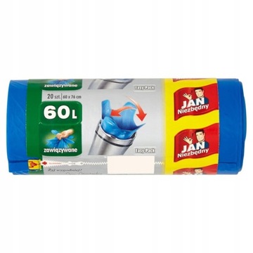 JAN NIEZBĘDNY WORKI EASY NIEBIESKIE 60L 20SZT